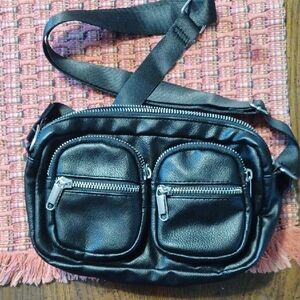 Wild Fable Black Faux Leather Crossbody Bag